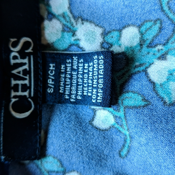 Chaps Blue Floral Dress Small - Picture 6 of 6